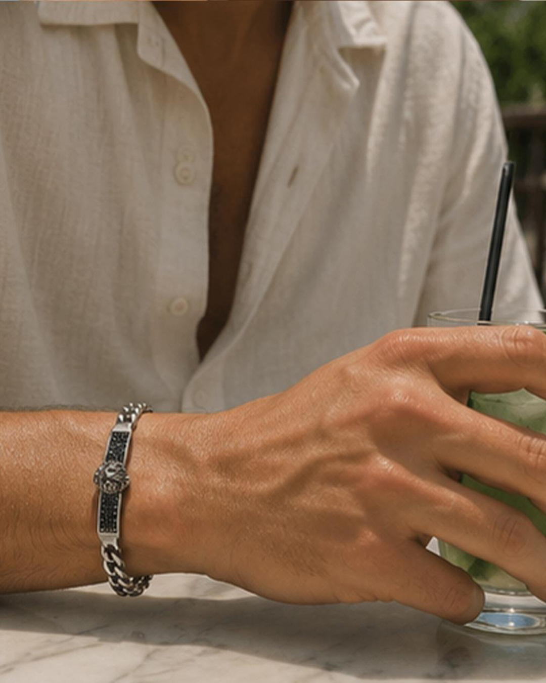 Majestic Italian 925 Sterling Silver Oxidized Bracelet