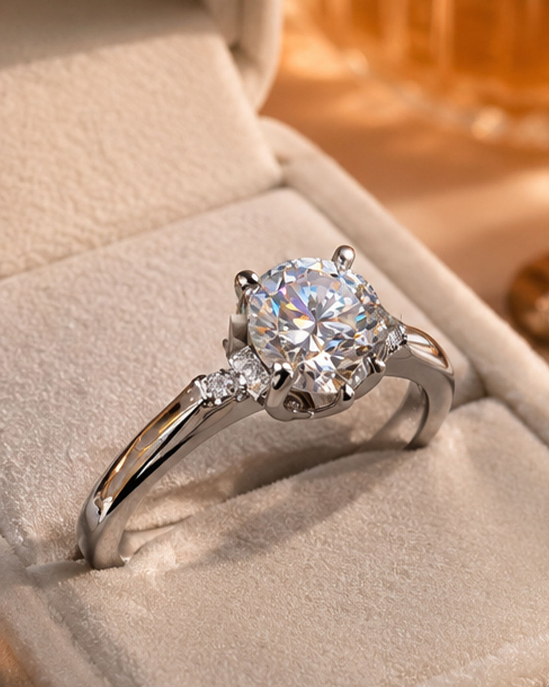 Bella Solitaire Ring 925 sterling silver - Image 3