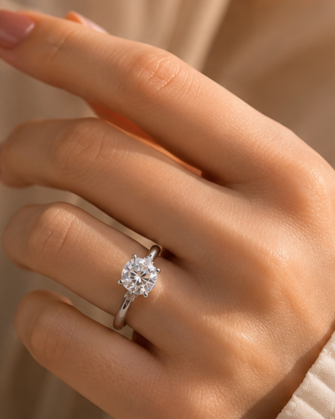 Bella Solitaire Ring 925 sterling silver - Image 2