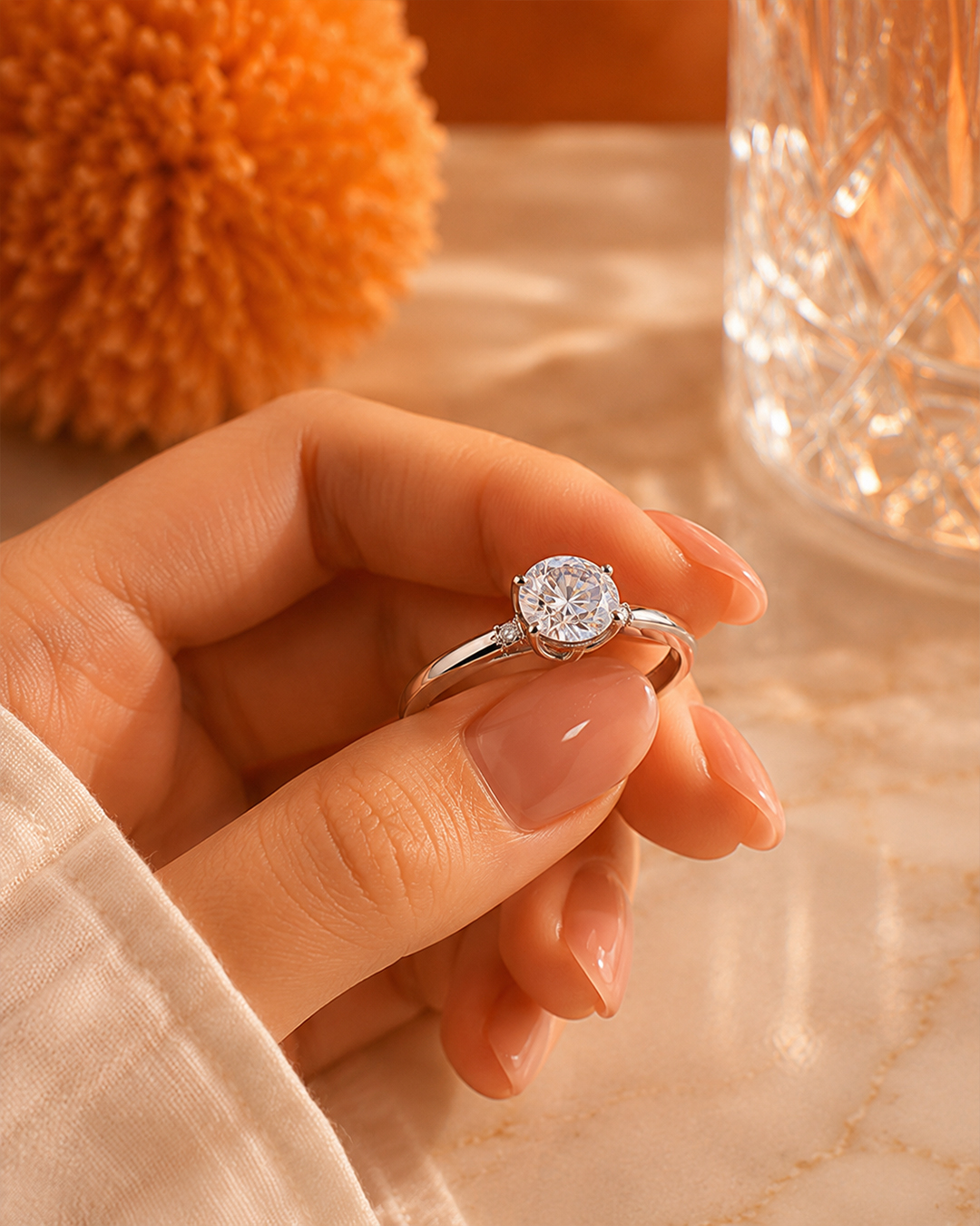 Bella Solitaire Ring 925 sterling silver